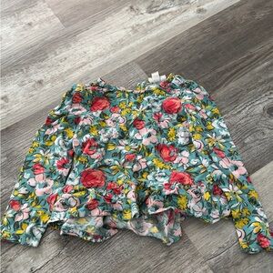 Cherokee Floral Kids Blouse - Red, Yellow, Pink, Green